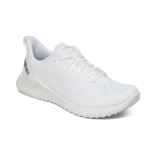 Aetrex Women's Emery Arch Support Sneakers White Shoes UK 8462-104
